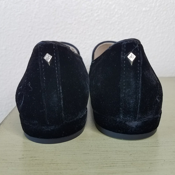 Sam Edelman Jordy Black Velvet Loafers - Picture 3 of 6